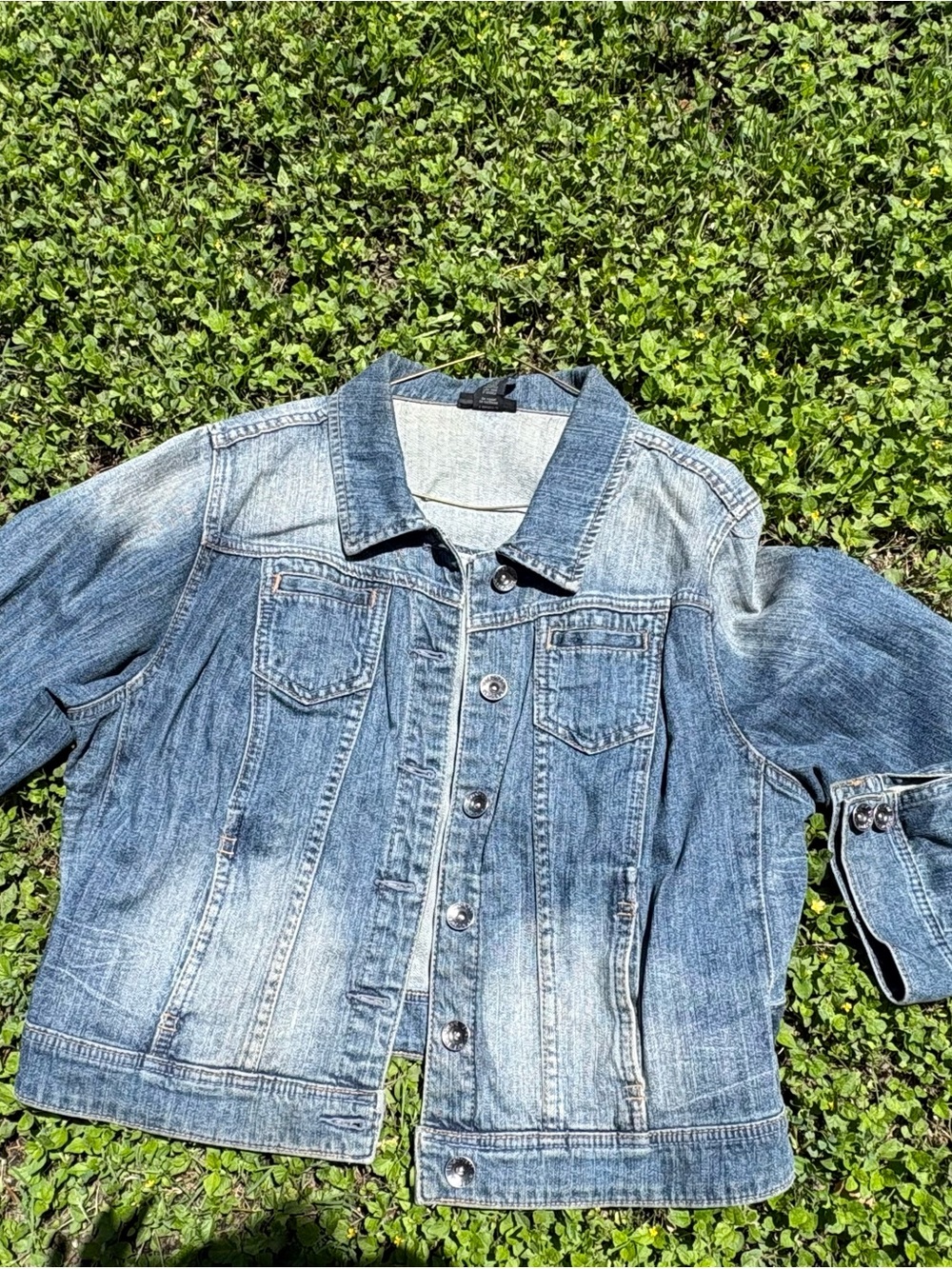 Lane Bryant Faded Blue Denim Jacket
